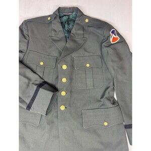 Vintage U.S. Army Military Class A Green Uniform Coat Jacket 44S Weintraub Bros